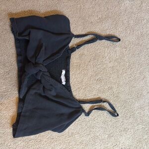 O’neil Black Tie-Front Crop Top